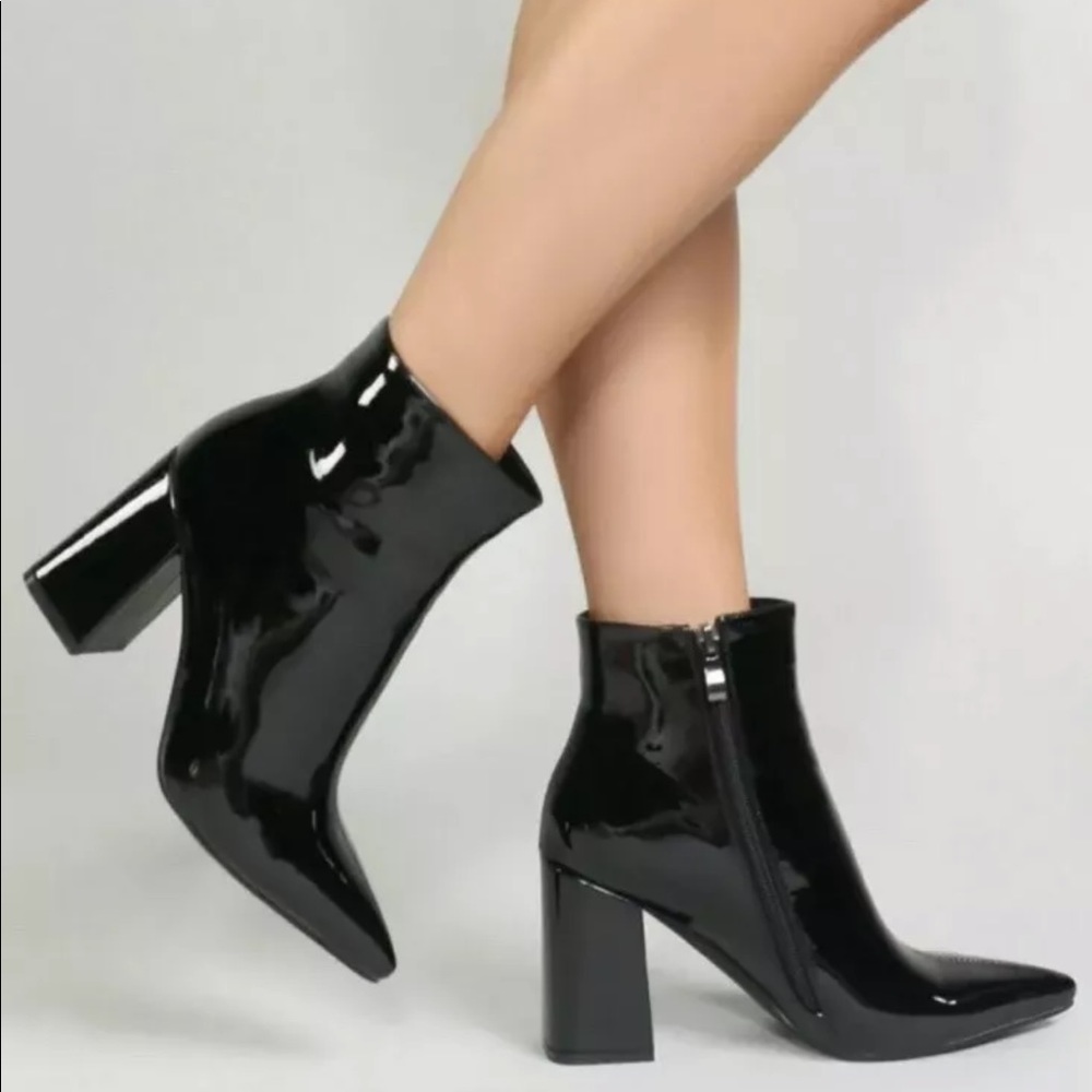 Public Desire Empire Pointed Toe Ankle Boots US 7